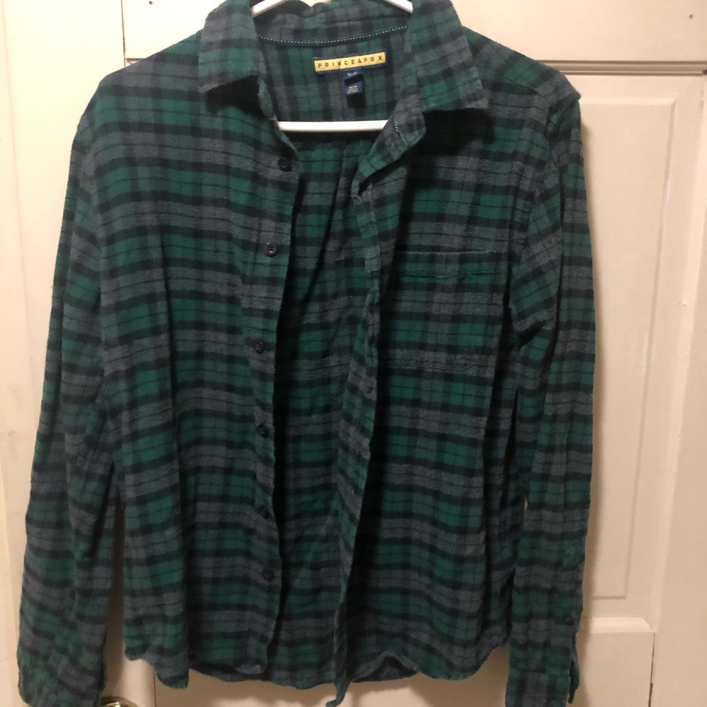 3 for $10 Flannels - Prince&Fox Green/Grey Flannel